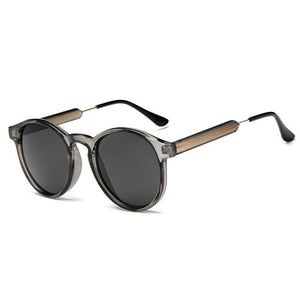 Retro Round Sunglasses Men Brand Design