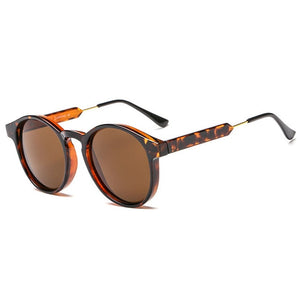 Retro Round Sunglasses Men Brand Design