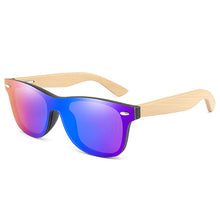 Load image into Gallery viewer, Vintage Bamboo Wood Men  Sunglasses Fashion Mirror Coating